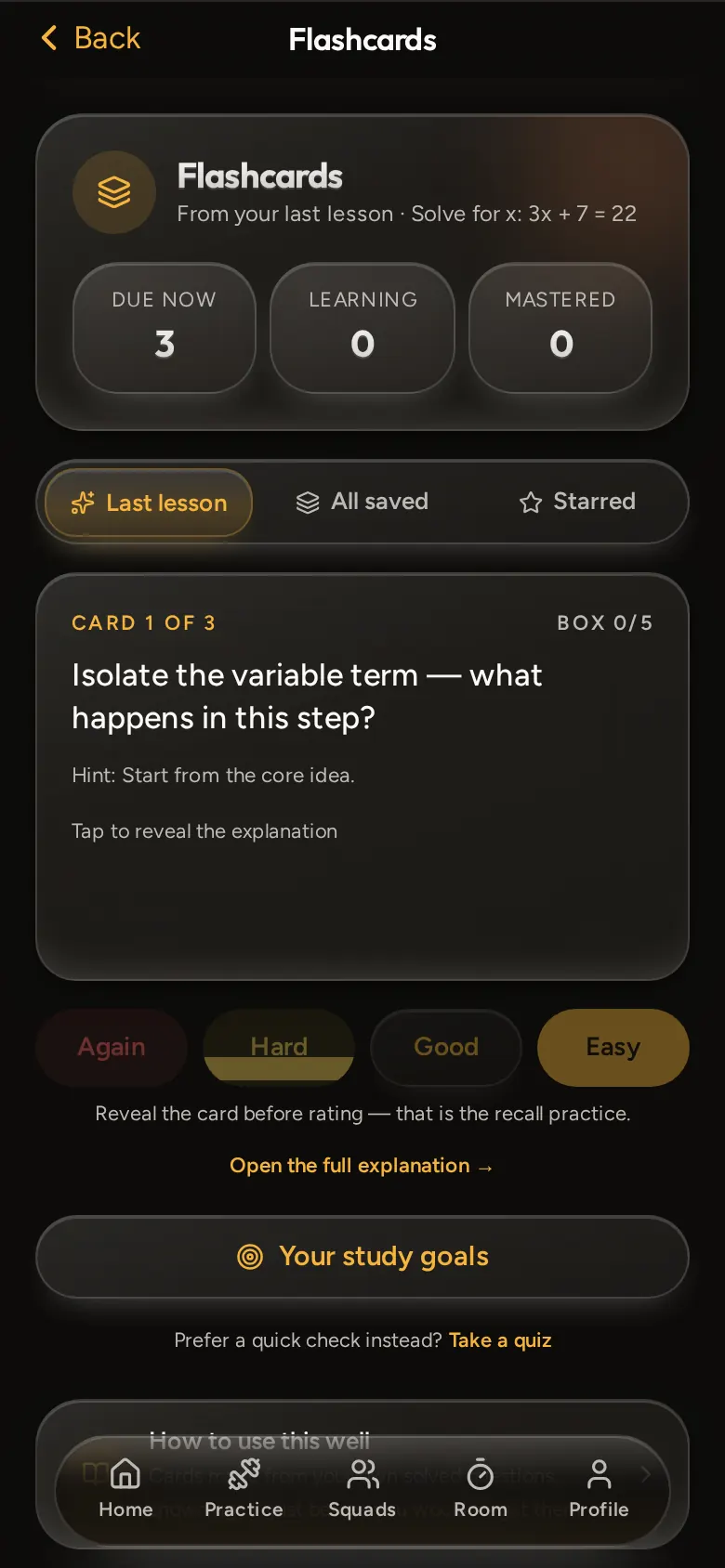 Studiyum flashcards generated from the lesson